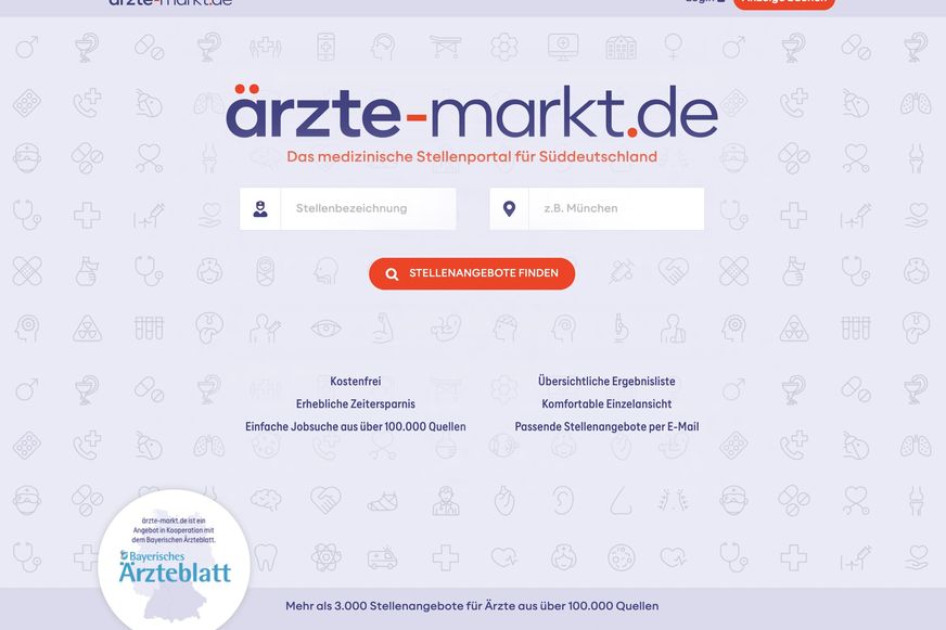 Digitale Stellenbörse für Ärzte in Süddeutschland